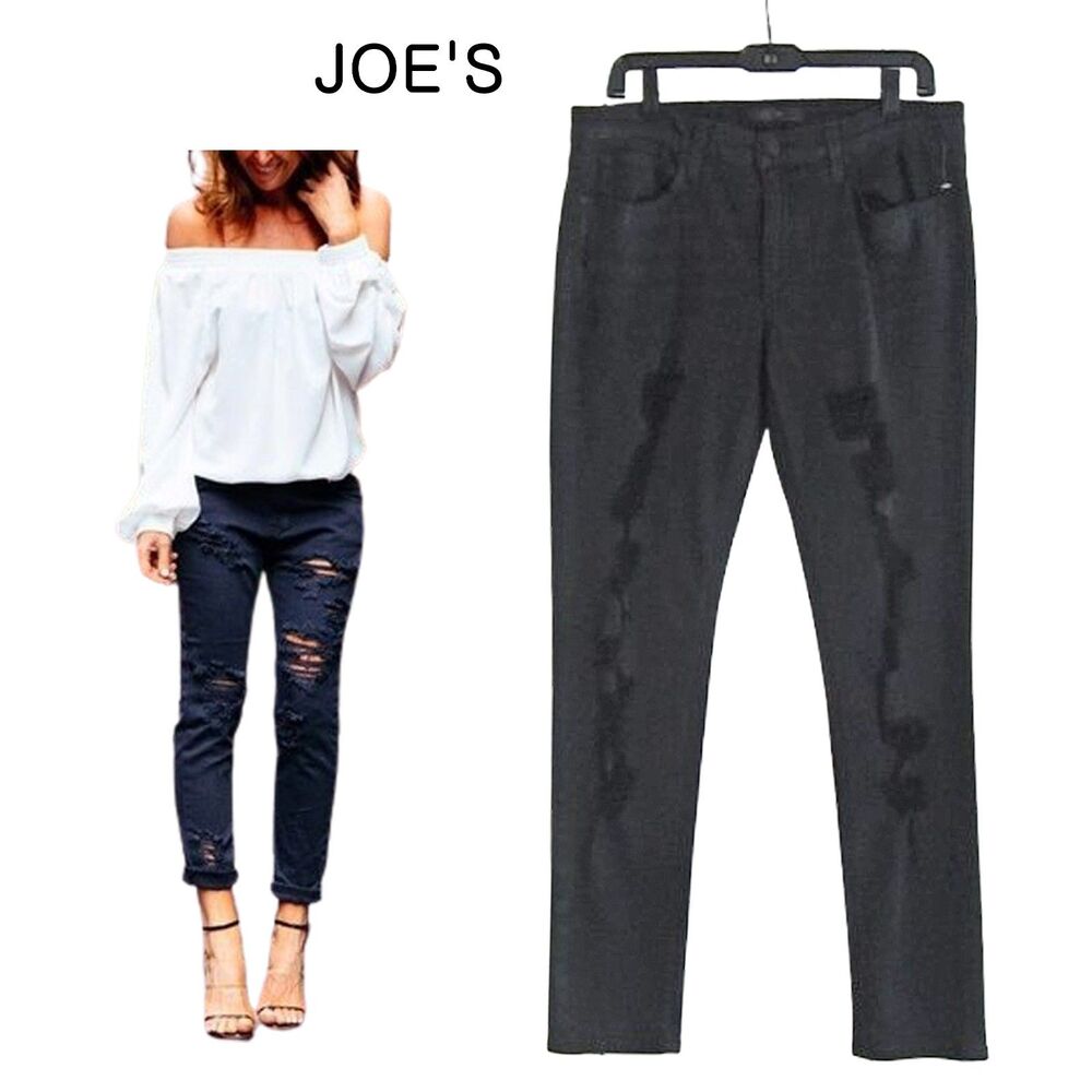 JOE's NEW Grunge ZANDRA Distressed Boyfriend Slim Jean 30